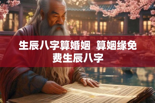 生辰八字算婚姻 算姻缘免费生辰八字 生辰八字算婚姻 算姻缘免费生辰八字