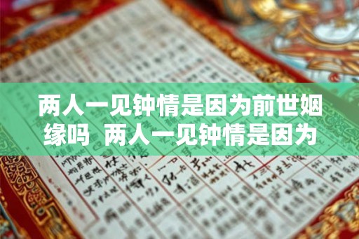 两人一见钟情是因为前世姻缘吗  两人一见钟情是因为前世姻缘吗