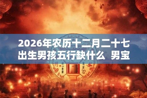 2026年农历十二月二十七出生男孩五行缺什么  男宝宝名字大全