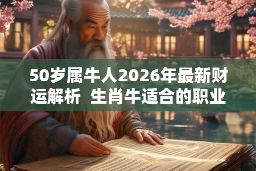 50岁属牛人2026年最新财运解析  生肖牛适合的职业有哪些