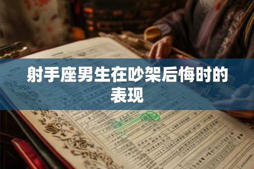 射手座男生在吵架后悔时的表现