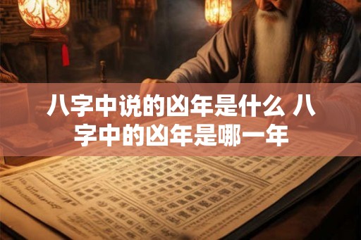八字中说的凶年是什么 八字中的凶年是哪一年 八字中说的凶年是什么 八字中的凶年是哪一年