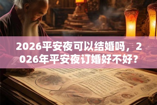 2026平安夜可以结婚吗,2026年平安夜订婚好不好? 2026平安夜可以结婚吗,2026年平安夜订婚好不好?