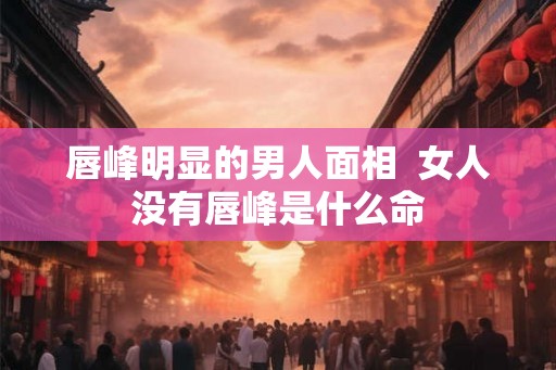 唇峰明显的男人面相 女人没有唇峰是什么命 唇峰明显的男人面相 女人没有唇峰是什么命