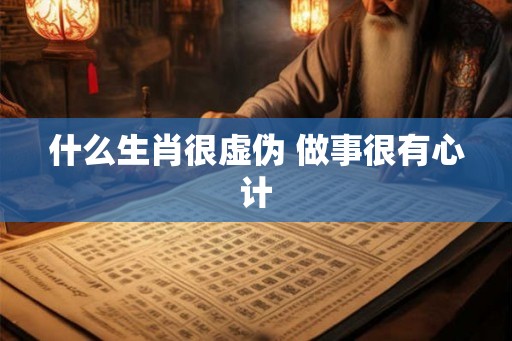 什么生肖很虚伪 做事很有心计