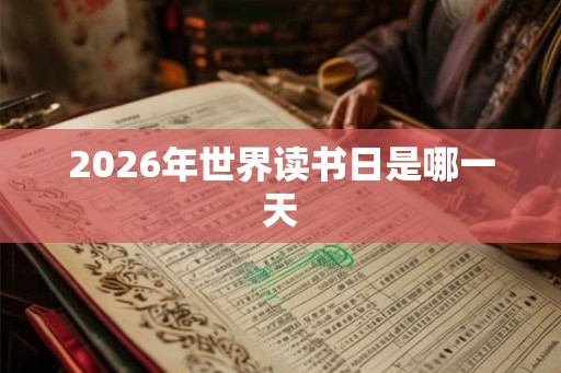 2026年世界读书日是哪一天