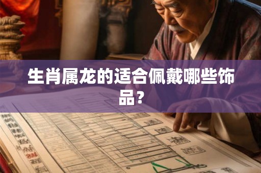 生肖属龙的适合佩戴哪些饰品？