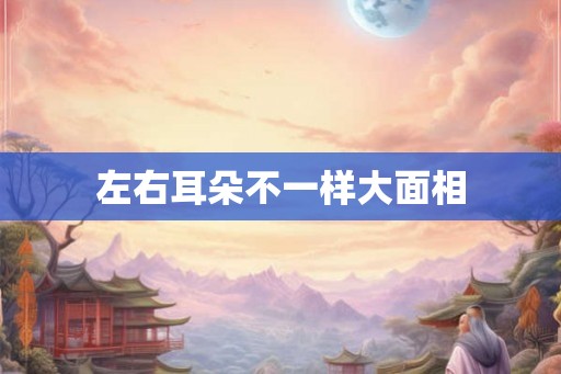左右耳朵不一样大面相