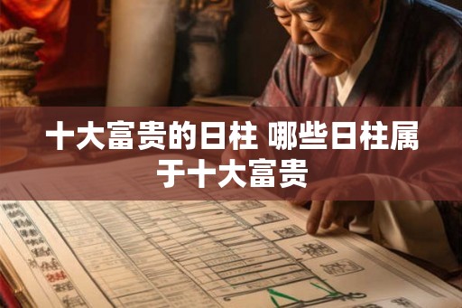 十大富贵的日柱 哪些日柱属于十大富贵