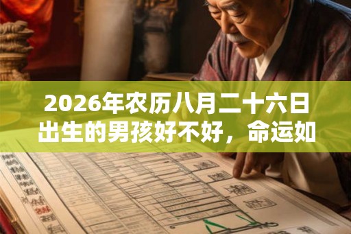 2026年农历八月二十六日出生的男孩好不好，命运如何？
