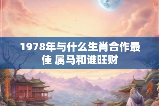 1978年与什么生肖合作最佳 属马和谁旺财