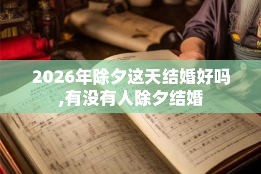 2026年除夕这天结婚好吗,有没有人除夕结婚