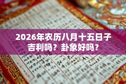 2026年农历八月十五日子吉利吗？卦象好吗？