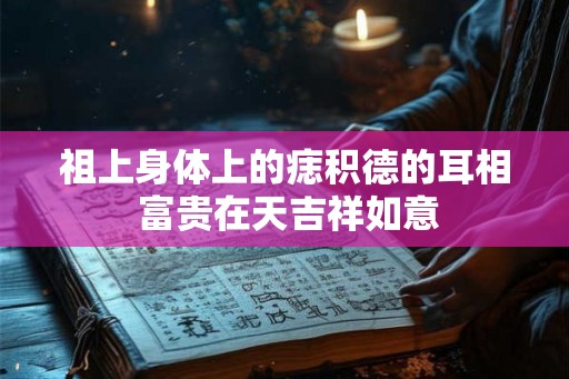 祖上身体上的痣积德的耳相 富贵在天吉祥如意