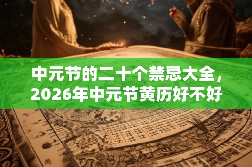 中元节的二十个禁忌大全，2026年中元节黄历好不好？