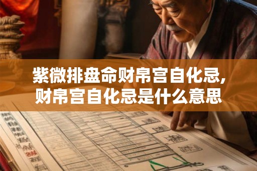 紫微排盘命财帛宫自化忌,财帛宫自化忌是什么意思