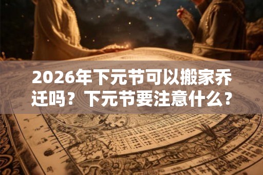 2026年下元节可以搬家乔迁吗？下元节要注意什么？