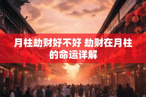 月柱劫财好不好 劫财在月柱的命运详解 月柱劫财好不好 劫财在月柱的命运详解