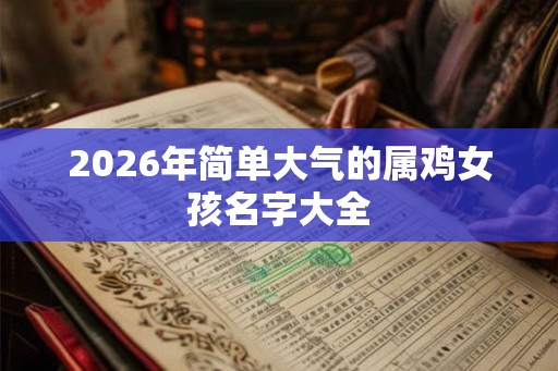 2026年简单大气的属鸡女孩名字大全