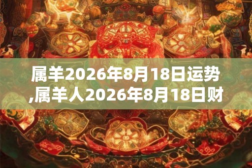 属羊2026年8月18日运势,属羊人2026年8月18日财运,生肖羊2026年8月18日运势