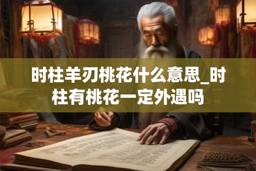 时柱羊刃桃花什么意思_时柱有桃花一定外遇吗