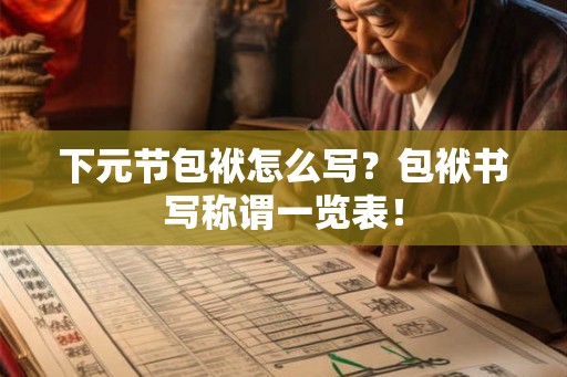 下元节包袱怎么写?包袱书写称谓一览表! 下元节包袱怎么写?包袱书写称谓一览表!