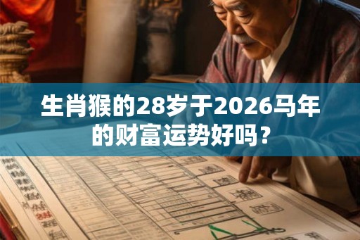 生肖猴的28岁于2026马年的财富运势好吗? 生肖猴的28岁于2026马年的财富运势好吗?