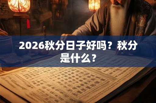 2026秋分日子好吗?秋分是什么? 2026秋分日子好吗?秋分是什么?