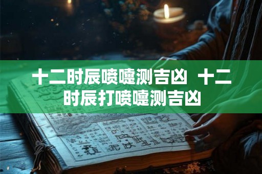 十二时辰喷嚏测吉凶  十二时辰打喷嚏测吉凶
