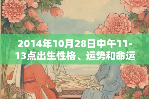 2014年10月28日中午11-13点出生性格、运势和命运