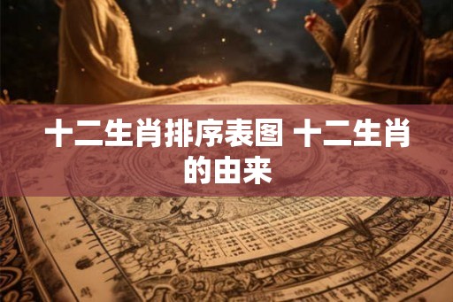 十二生肖排序表图 十二生肖的由来
