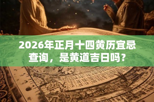 2026年正月十四黄历宜忌查询，是黄道吉日吗？