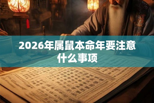 2026年属鼠本命年要注意什么事项
