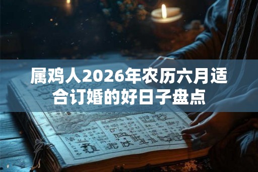 属鸡人2026年农历六月适合订婚的好日子盘点 属鸡人2026年农历六月适合订婚的好日子盘点