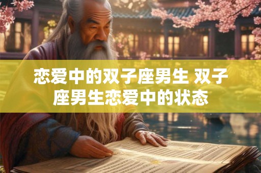恋爱中的双子座男生 双子座男生恋爱中的状态