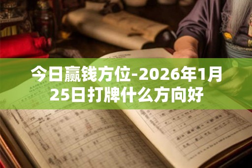今日赢钱方位-2026年1月25日打牌什么方向好