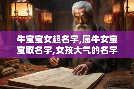 牛宝宝女起名字,属牛女宝宝取名字,女孩大气的名字有哪些