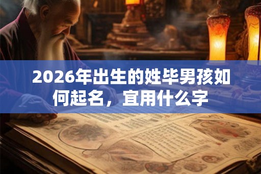 2026年出生的姓毕男孩如何起名，宜用什么字
