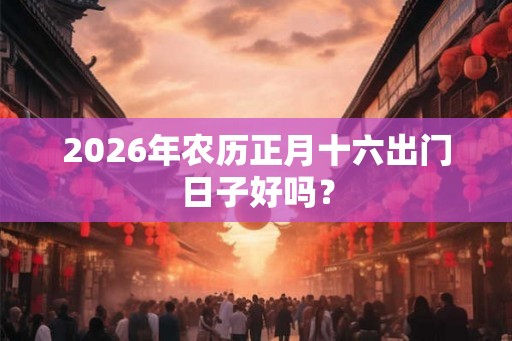2026年农历正月十六出门日子好吗？
