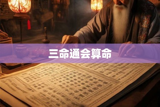 三命通会算命 三命通会算命
