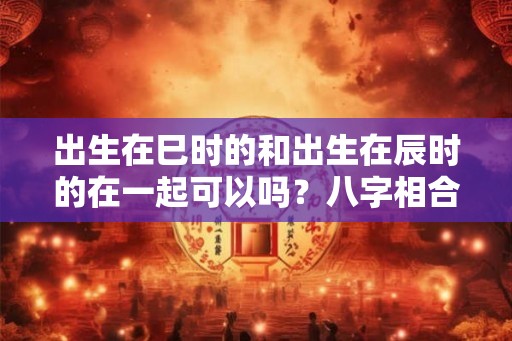 出生在巳时的和出生在辰时的在一起可以吗？八字相合？