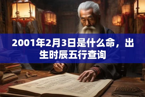 2001年2月3日是什么命，出生时辰五行查询