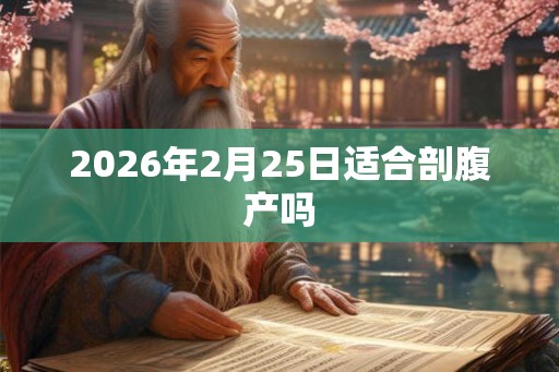 2026年2月25日适合剖腹产吗