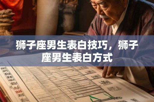 狮子座男生表白技巧，狮子座男生表白方式