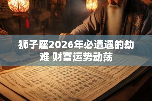 狮子座2026年必遭遇的劫难 财富运势动荡 狮子座2026年必遭遇的劫难 财富运势动荡