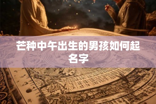 芒种中午出生的男孩如何起名字