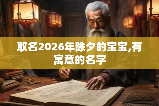 取名2026年除夕的宝宝,有寓意的名字