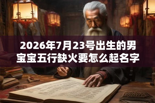 2026年7月23号出生的男宝宝五行缺火要怎么起名字