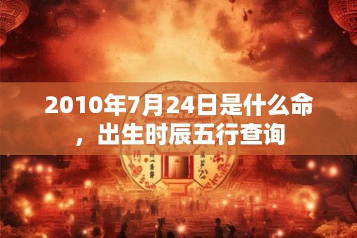 2010年7月24日是什么命，出生时辰五行查询