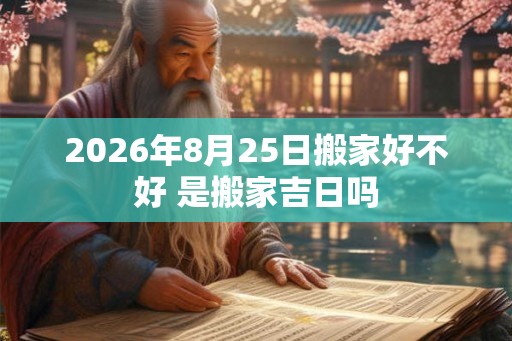 2026年8月25日搬家好不好 是搬家吉日吗